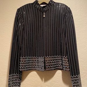 St John Black and Silver Top size 10